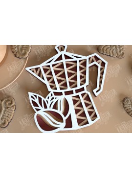 Intra απο ξύλο plywood  Χρώμα wenge 3mm-4mm πάχος - Καφέ Mandala | Πρότυπο 3D | CNC Δίασταση 30x30 cm INTRAFABR-116336109