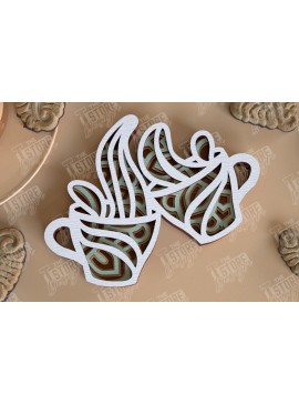 Intra απο ξύλο plywood  Χρώμα wenge 3mm-4mm πάχος - Καφέ Mandala | Πρότυπο 3D | CNC Δίασταση 30x30 cm INTRAFABR-91655961