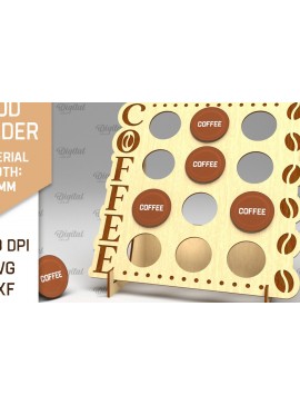 Intra απο ξύλο plywood  Χρώμα wenge 3mm-4mm πάχος - λέιζερ θήκης για δοχεία καφέ Δίασταση 30x20 cm INTRAFABR-117923235