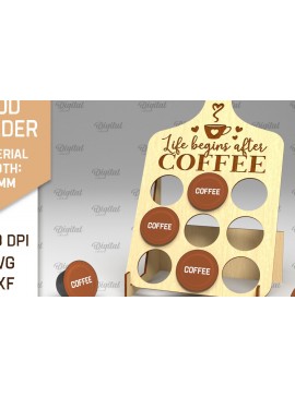 Intra απο ξύλο plywood  Χρώμα wenge 3mm-4mm πάχος - λέιζερ θήκης για δοχεία καφέ Δίασταση 30x20 cm INTRAFABR-117941307