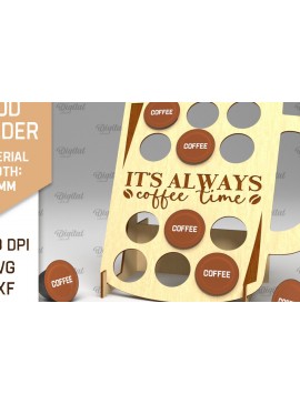 Intra απο ξύλο plywood  Χρώμα wenge 3mm-4mm πάχος - λέιζερ θήκης για δοχεία καφέ Δίασταση 30x20 cm INTRAFABR-117240330