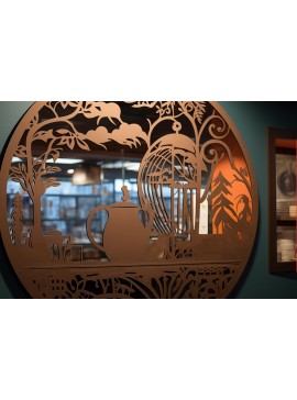 Intra απο ξύλο plywood  Χρώμα wenge 3mm-4mm πάχος - Coffee Shop Decor Δίασταση 30x20 cm INTRAFABR-94094011