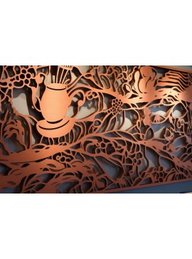 Intra απο ξύλο plywood  Χρώμα wenge 3mm-4mm πάχος - Coffee Shop Decor Δίασταση 30x20 cm INTRAFABR-94902373