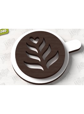 Intra απο ξύλο plywood  Χρώμα wenge 3mm-4mm πάχος - Coffee Sign | Καφενείο Δίασταση 30x20 cm INTRAFABR-115596490