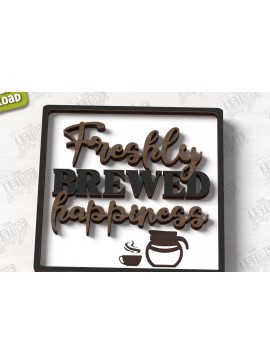 Intra απο ξύλο plywood  Χρώμα wenge 3mm-4mm πάχος - Coffee Sign | Καφενείο Δίασταση 30x20 cm INTRAFABR-117429438