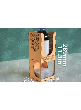 Σετ των 2 Intra απο ξύλο plywood  Χρώμα wenge 3mm-4mm πάχος - Σχάρα για σιρόπι καφέ | Desktop Organizer Δίασταση 20x20 cm INTRAFABR-52747028