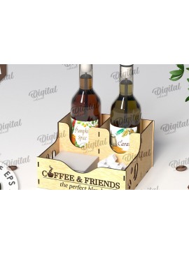 Intra απο ξύλο plywood  Χρώμα wenge 3mm-4mm πάχος - με λέιζερ για σιρόπι καφέ Δίασταση 30x20 cm INTRAFABR-113447776