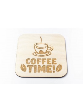 Σετ των 2 Intra απο ξύλο plywood  Χρώμα wenge 3mm-4mm πάχος - Coffee Time χαραγμένο Δίασταση 20x20 cm INTRAFABR-115534145