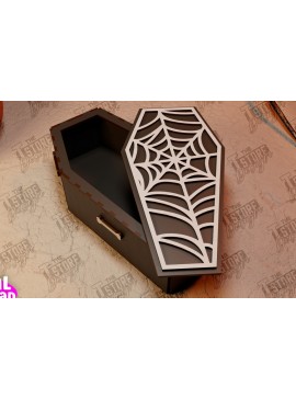 Σετ των 2 Intra απο ξύλο plywood  Χρώμα wenge 3mm-4mm πάχος - Κουτί κουφέτας | Αποκριάτικες λιχουδιές |CNC Δίασταση 15x15 cm INTRAFABR-116007487