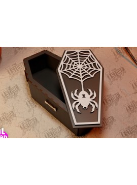 Σετ των 2 Intra απο ξύλο plywood  Χρώμα wenge 3mm-4mm πάχος - Κουτί κουφέτας | Αποκριάτικες λιχουδιές |CNC Δίασταση 15x15 cm INTRAFABR-116007493