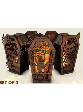 Σετ των 3 Intra απο ξύλο plywood  Χρώμα wenge 3mm-4mm πάχος - Φέρετρα - Δέσμη Κηροπήγια Δίασταση 3x3 cm INTRAFABR-116644822