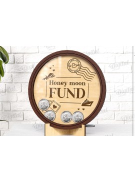 Intra απο ξύλο plywood  Χρώμα wenge 3mm-4mm πάχος - Θήκη νομισμάτων LaserCut. Ξύλινο Κουτιά Δίασταση 30x20 cm INTRAFABR-118736587