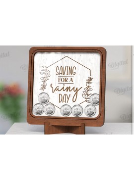 Intra απο ξύλο plywood  Χρώμα wenge 3mm-4mm πάχος - Θήκη νομισμάτων LaserCut. Ξύλινο Κουτιά Δίασταση 30x20 cm INTRAFABR-116031710