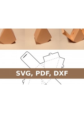 Σετ των 2 Intra απο ξύλο plywood  Χρώμα wenge 3mm-4mm πάχος - Κουτί κώνου Δίασταση 20x20 cm INTRAFABR-113865459