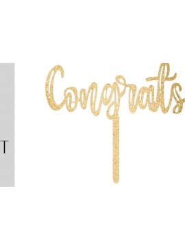 Σετ των 2 Intra απο ξύλο plywood  Χρώμα wenge 3mm-4mm πάχος - Συγχαρητήρια Cake Topper Δίασταση 20x20 cm INTRAFABR-89114294