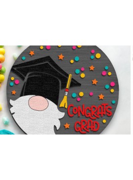 Intra απο ξύλο plywood  Χρώμα wenge 3mm-4mm πάχος - Συγχαρητήρια Grad , Graduation Door Sign Δίασταση 30x20 cm INTRAFABR-89114354