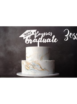Intra απο ξύλο plywood  Χρώμα wenge 3mm-4mm πάχος - Συγχαρητήρια Graduate Cake Topper Δίασταση 30x20 cm INTRAFABR-89114415