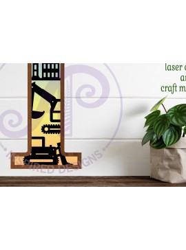 Intra απο ξύλο plywood  Χρώμα wenge 3mm-4mm πάχος - Κατασκευή Large I Wall Letter 3 Layer Δίασταση 30x20 cm INTRAFABR-69822617