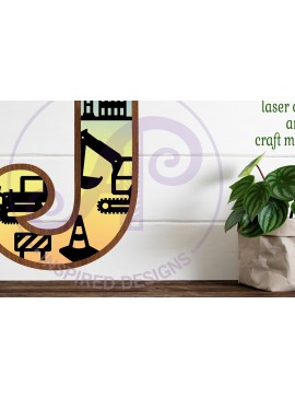 Intra απο ξύλο plywood  Χρώμα wenge 3mm-4mm πάχος - Κατασκευή Large J Wall Letter 3 Layer Δίασταση 30x20 cm INTRAFABR-122244820