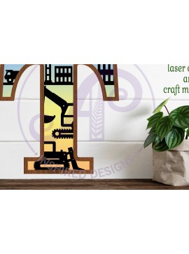 Intra απο ξύλο plywood  Χρώμα wenge 3mm-4mm πάχος - Κατασκευή Large T Wall Letter 3 Layer Δίασταση 30x20 cm INTRAFABR-68457459