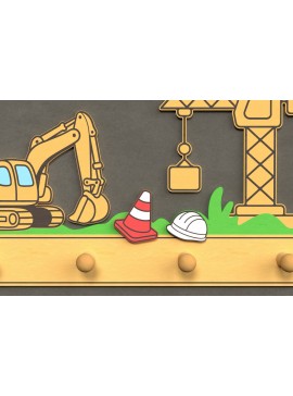 Σετ των 2 Intra απο ξύλο plywood  Χρώμα wenge 3mm-4mm πάχος - Γάντζος τοίχου εργοταξίου Δίασταση 6x6 cm INTRAFABR-102549966