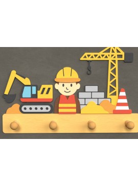 Σετ των 2 Intra απο ξύλο plywood  Χρώμα wenge 3mm-4mm πάχος - Γάντζος τοίχου κατασκευής Δίασταση 6x6 cm INTRAFABR-105417313