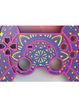 Intra απο ξύλο plywood  Χρώμα wenge 3mm-4mm πάχος - Ελεγκτής , 3d Mandala , 4 Layers Δίασταση 30x30 cm INTRAFABR-77193482