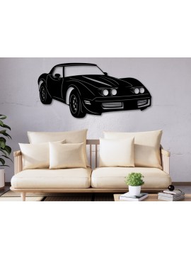 Σετ των 2 Intra απο ξύλο plywood  Χρώμα wenge 3mm-4mm πάχος - Πρότυπο κοπής Corvette C3, Δίασταση 20x20 cm INTRAFABR-104827160