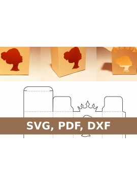 Σετ των 2 Intra απο ξύλο plywood  Χρώμα wenge 3mm-4mm πάχος - Κουτί καλλυντικών Δίασταση 15x15 cm INTRAFABR-111397096