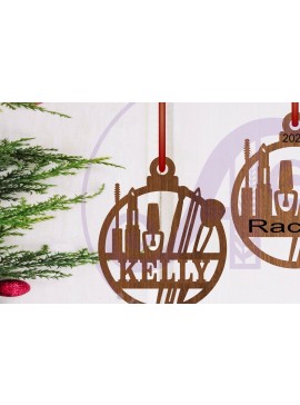 Σετ των 2 Intra απο ξύλο plywood  Χρώμα wenge 3mm-4mm πάχος - Καλλυντικά Make Up Χριστουγεννιάτικο Στολίδι Δίασταση 6x6 cm INTRAFABR-38718650