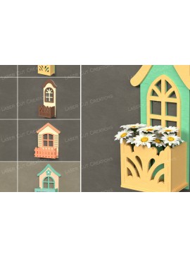 Intra απο ξύλο plywood  Χρώμα wenge 3mm-4mm πάχος - Κουτί παραθύρων εξοχικής κατοικίας Πακέτο διακόσμησης τοίχου Δίασταση 30x20 cm INTRAFABR-102025905