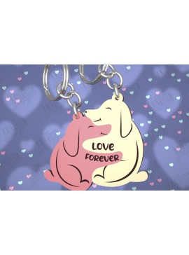 Σετ των 2 Intra απο ξύλο plywood  Χρώμα wenge 3mm-4mm πάχος - Μπρελόκ Ζευγαριού | Δώρο του Αγίου Βαλεντίνου Δίασταση 4x4 cm INTRAFABR-63882368