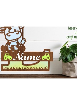 Intra απο ξύλο plywood  Χρώμα wenge 3mm-4mm πάχος - Μονόγραμμα κεφαλαίου αγελάδας Γράμμα L Αποκοπή Δίασταση 30x20 cm INTRAFABR-88086288