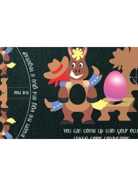 Intra απο ξύλο plywood  Χρώμα wenge 3mm-4mm πάχος - Cowboy and Horse - Αυγοθήκη σοκολάτας Δίασταση 30x20 cm INTRAFABR-75904572