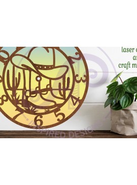 Intra απο ξύλο plywood  Χρώμα wenge 3mm-4mm πάχος - Cowboy Rodeo Clock Files, Δίασταση 30x20 cm INTRAFABR-98641503