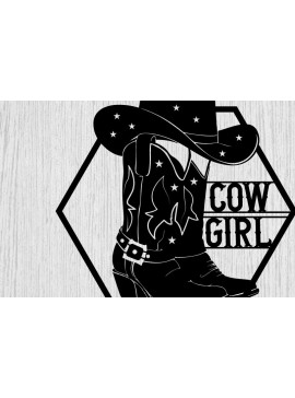 Intra απο ξύλο plywood  Χρώμα wenge 3mm-4mm πάχος - κοπής με λέιζερ ού τοίχου Cowgirl Δίασταση 40x50 cm INTRAFABR-85476935