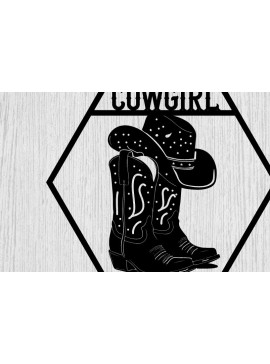 Intra απο ξύλο plywood  Χρώμα wenge 3mm-4mm πάχος - κοπής με λέιζερ ού τοίχου Cowgirl Δίασταση 40x50 cm INTRAFABR-85477422