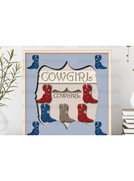 Intra απο ξύλο plywood  Χρώμα wenge 3mm-4mm πάχος - Cowgirl Multilayered, Cowgirl 3d διάνυσμα Δίασταση 30x20 cm INTRAFABR-99708641