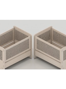 Intra απο ξύλο plywood  Χρώμα wenge 3mm-4mm πάχος - Κούνια κοπής με λέιζερ Αρχεία Βρεφική κούνια Δίασταση 30x20 cm INTRAFABR-111323312