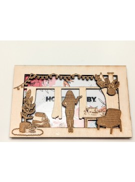 Σετ των 2 Intra απο ξύλο plywood  Χρώμα wenge 3mm-4mm πάχος - Θήκη δωροκάρτας Craft Room - Laser Δίασταση 4x4 cm INTRAFABR-111323317