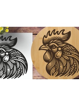 Intra απο ξύλο plywood  Χρώμα wenge 3mm-4mm πάχος - Crazy Chicken Lady | Χαραγμένο με λέιζερ Δίασταση 30x20 cm INTRAFABR-111408535