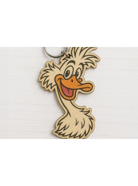 Σετ των 2 Intra απο ξύλο plywood  Χρώμα wenge 3mm-4mm πάχος - Μπρελόκ Crazy Hair Goose Δίασταση 4x4 cm INTRAFABR-111323040