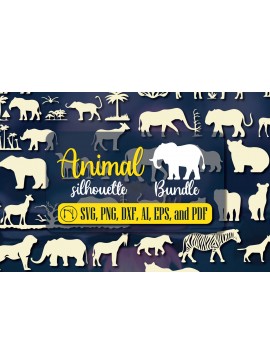 Intra απο ξύλο plywood  Χρώμα wenge 3mm-4mm πάχος - Cricut Animal Silhouette Mega Bundle Δίασταση 30x20 cm INTRAFABR-113932350