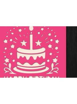 Σετ των 2 Intra απο ξύλο plywood  Χρώμα wenge 3mm-4mm πάχος - Κάρτα γενεθλίων Cricut Paper Cut Δίασταση 20x20 cm INTRAFABR-4953286