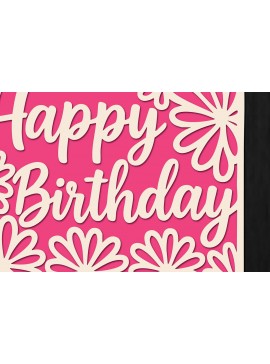 Σετ των 2 Intra απο ξύλο plywood  Χρώμα wenge 3mm-4mm πάχος - Cricut Δωροκάρτα γενεθλίων Cut Δίασταση 20x20 cm INTRAFABR-124969690