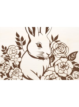 Σετ των 2 Intra απο ξύλο plywood  Χρώμα wenge 3mm-4mm πάχος - Cricut Bunny/Rabbit Papercut Δίασταση 4x4 cm INTRAFABR-106690248