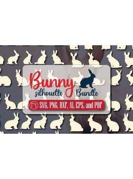 Σετ των 2 Intra απο ξύλο plywood  Χρώμα wenge 3mm-4mm πάχος - Cricut Bunny Silhouette Mega Bundle Δίασταση 4x4 cm INTRAFABR-86342142