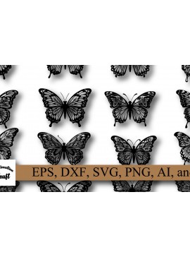 Intra απο ξύλο plywood  Χρώμα wenge 3mm-4mm πάχος - Cricut Butterfly Cut File Bundle Δίασταση 30x20 cm INTRAFABR-86342202