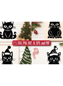 Σετ των 2 Intra απο ξύλο plywood  Χρώμα wenge 3mm-4mm πάχος - Cricut Χριστουγεννιάτικο στολίδι ζώων Δίασταση 4x4 cm INTRAFABR-114667593