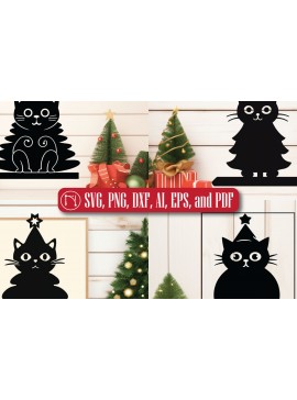 Σετ των 2 Intra απο ξύλο plywood  Χρώμα wenge 3mm-4mm πάχος - Cricut Χριστουγεννιάτικο στολίδι ζώων Δίασταση 4x4 cm INTRAFABR-114667643